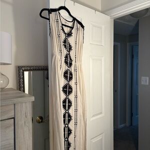Target Black and Cream Patterned Maxi Dress